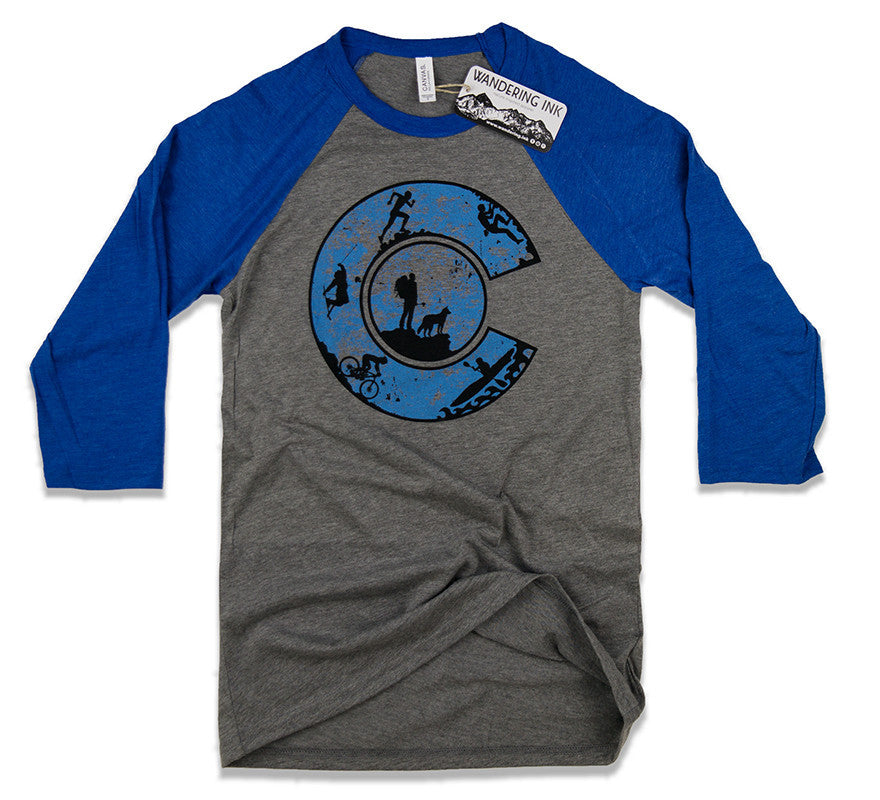 Colorado Adventure 3/4 Sleeve Baseball Tee